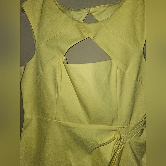 Yellow shift dress with bodice details  from Le Chateau! Xl - Picture 4 of 5